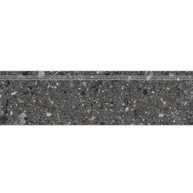Ступень Kerranova Terrazzo K-333/MR/st01 Dark Grey 29.4x60