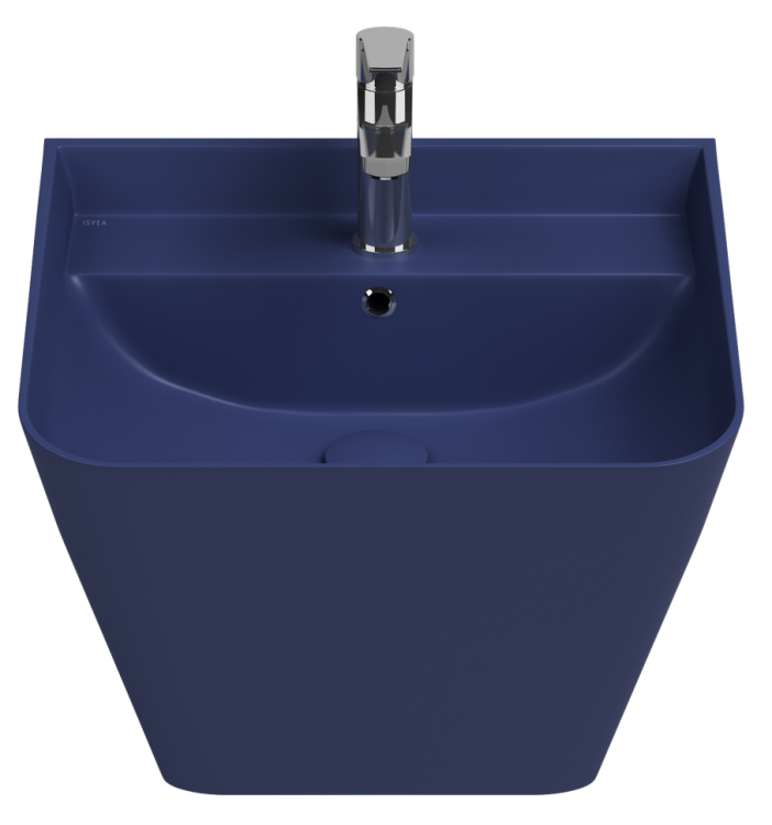 Раковина Isvea Sott'Aqua 10SQ37002SV-2Z синий матовый, 50x42