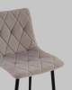 Стул полубарный Stool Group Одди Diamond AV 443PB-Csil-9005(PP) светло-серый, велюр фото 8
