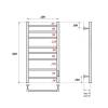 Полотенцесушитель электрический Apextermo Стелла ST00184BM черный матовый, 80x40 фото 3