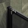 Душевая дверь в нишу MaybahGlass MGD-1639-6 профиль черный, стекло графит матовый, 160x195 фото 6