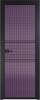 Межкомнатная дверь Profil Doors 2 AX цвет профиля Черный, стекло безопасное 6 мм мору фиолетовое 600x2000