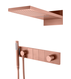 Душевой комплект Boheme Zodiac 132-CB трехпозиционная, Copper Brushed