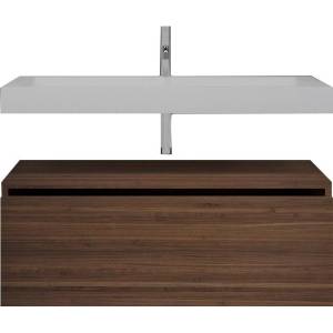 Тумба с раковиной Armadi Art Flat 100 подвесная, dark oak