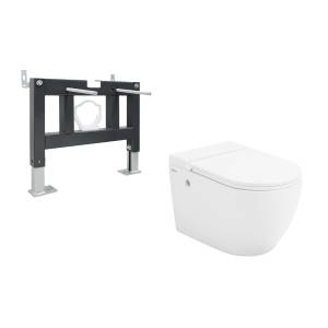 Комплект Abber Bequem AC1108P-AC0101P унитаз подвесной, сиденье микролифт, белый