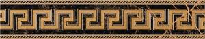 Бордюр Versace Marble G0240203 Fascia Greca Lappata Nero 11.5x58.5