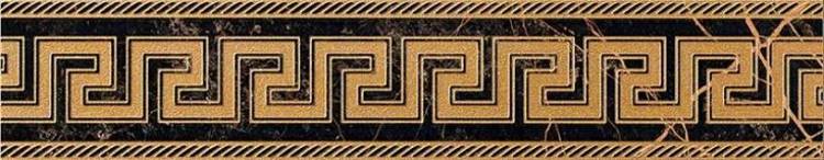 Бордюр Versace Marble G0240203 Fascia Greca Lappata Nero 11.5x58.5