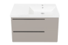 Тумба с раковиной La Fenice Elba Twin Cappuccino NFNC-01-ELB-C-90-2-3-90-2R бежевая матовая, 90 см