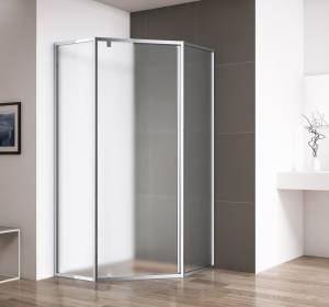 Душевой уголок Cezares ECO-O-P-1-100-P-Cr профиль хром, стекло матовое, 100x100x195