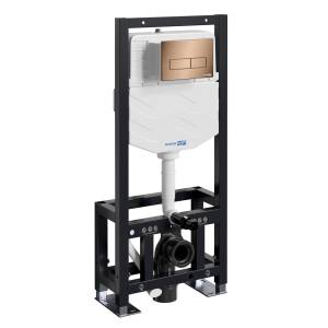 Система инсталляции для унитазов Wasserkraft Диль (Dill) 61TLT.010.ME.RG03 розовое золото