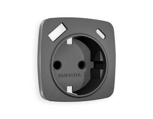 Лицевая панель для электрической розетки с заземлением со шторками 2USB A+C Ambrella Volt Omega OP6600