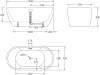 Акриловая ванна BelBagno BB70-1500 150x75 фото 4