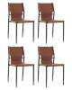 Набор из 4 стульев Stool Group West EL-2 brown NC X4 коричневые