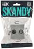 ТВ-розетка TV+SAT IEK Skandy SK-AF20-O-K23 серебряный фото 2