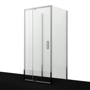 Душевой уголок Wasserkraft Berkel (Беркель) 48P43 профиль хром, стекло прозрачное, 90x90x200