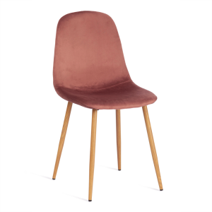 Стул Tetchair Breeze (mod. 4724) 20091 вельвет/металл, Coral (коралловый) HLR44/натуральный