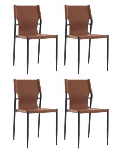 Набор из 4 стульев Stool Group West EL-2 brown NC X4 коричневые