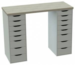 Стол письменный Гуд Лакк Ингар S00937 Дуб беленый/белый