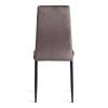 Стул Tetchair Easy (mod. JSC02-1) 21254 металл, флок, Dark grey (темно-серый) HLR24/черный фото 4