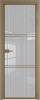 Межкомнатная дверь Profil Doors 3 AX цвет профиля Шампань, стекло безопасное 6 мм страйп 700x2000