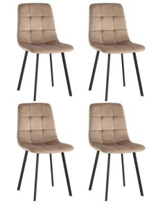 Набор из 4 стульев Stool Group Chilly OS-2011-V seat HLR-8 DUAL X4 мокка велюр
