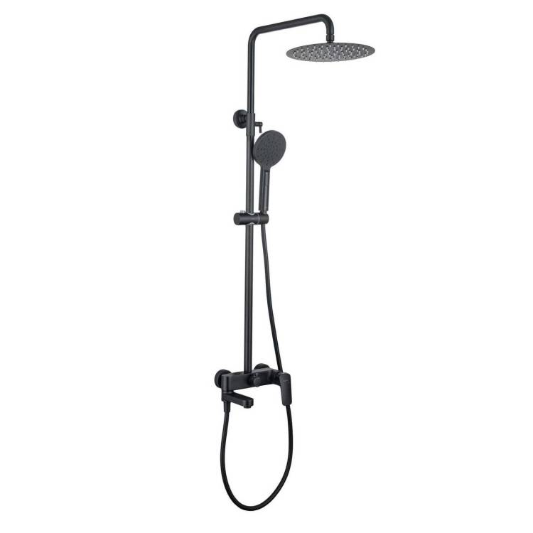 Душевая стойка Aquatek AQ2040MB черная матовая, 250 мм