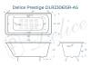 Чугунная ванна Delice Prestige DLR230615R-AS 170x80, с антискользящим покрытием, с отверстиями под ручки, без ножек фото 9