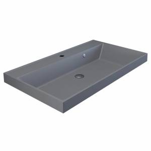Раковина Uperwood Classic Quartz 291030007 серая матовая, бетон, 80x45