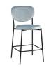 Стул полубарный Stool Group Барбара BARBARA CC 1882-99 серо-голубой, велюр