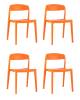 Набор из 4 стульев Stool Group Moris SL-7089 orange 60110 X4 оранжевый, пластик