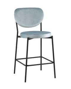 Стул полубарный Stool Group Барбара BARBARA CC 1882-99 серо-голубой, велюр