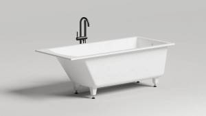 Ванна из искусственного камня Salini Cascata 104413M S-Sense 170x70 см, с ножками, матовая