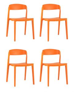 Набор из 4 стульев Stool Group Moris SL-7089 orange 60110 X4 оранжевый, пластик
