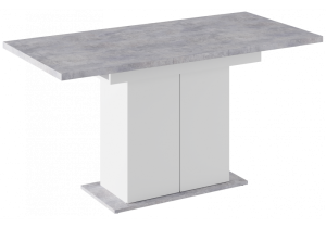 Кухонный стол Woodville Carla 629332 белый / цемент светлый