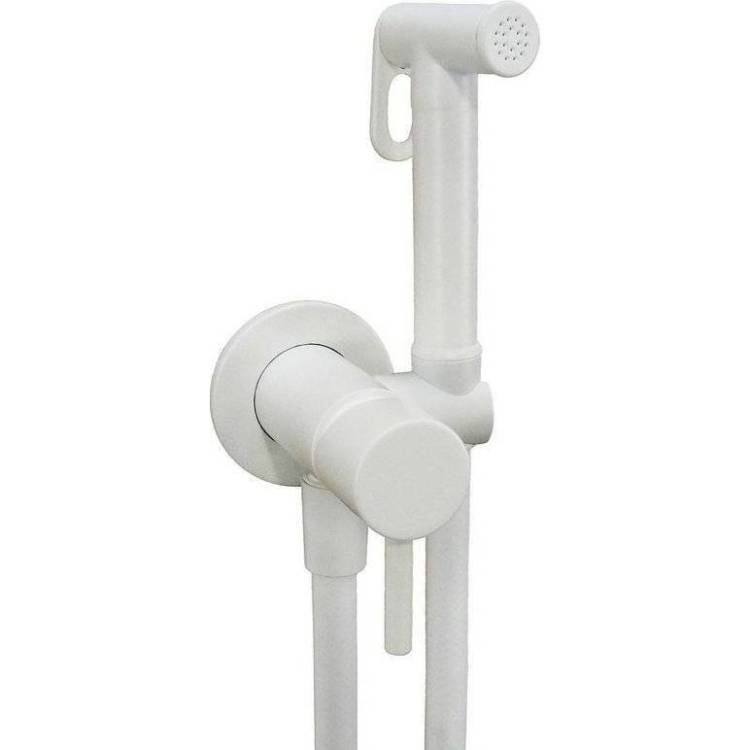 Гигиенический душ Giulini Futuro FSH25BO белый матовый, со смесителем, с внутренней частью