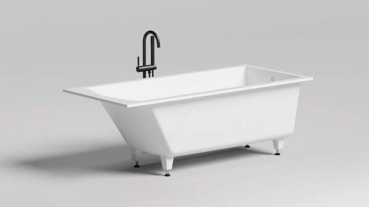 Ванна из искусственного камня Salini Cascata 104413M S-Sense 170x70 см, с ножками, матовая