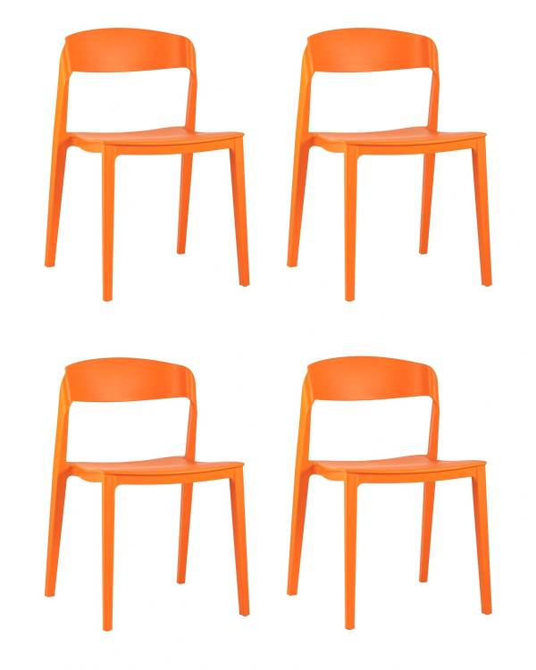 Набор из 4 стульев Stool Group Moris SL-7089 orange 60110 X4 оранжевый, пластик
