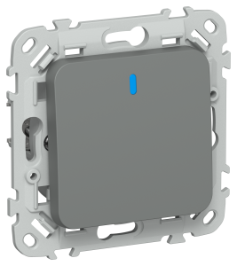 Выключатель 1-клавишный IEK Flite FI-V14-1-10-1-K80 мокрый асфальт