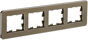 Рамка 4-постовая IEK Brite BR-M42-M-01-K49 латунь
