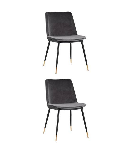 Набор из 2 стульев Stool Group Мелисса FDC8028 DARK GREY FUT-81 X2 темно-серый