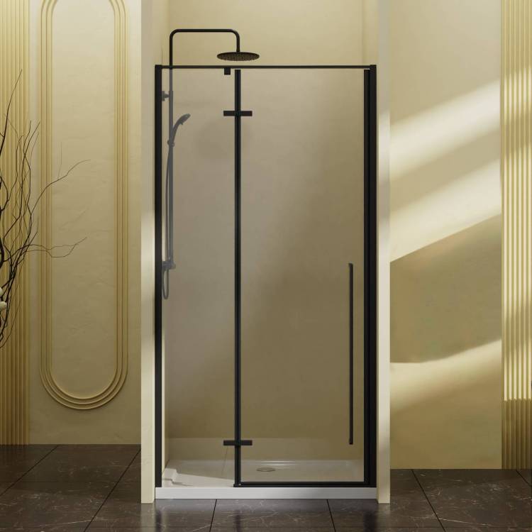 Душевая дверь Vincea Slim-N VDPH-5SN900CLB профиль черный, стекло прозрачное, 90x195