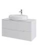Тумба с раковиной Orange Line Li-100TuwMDF+B08-640W белая матовая, 100 см