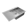 Мойка кухонная Paulmark Kroner-Edge 78F PM777851-BSR Брашированная Сталь, 78x51 фото 2