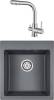 Комплект Paulmark Zemar PM104651-DG графит + Смеситель Paulmark Essen 213011-СR для кухонной мойки, хром