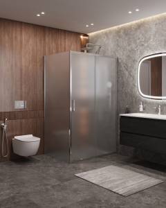 Душевой уголок Cezares Molveno MOLVENO-AH-11-120/90-P-Cr профиль хром глянцевый, стекло матовое, 120x90x195