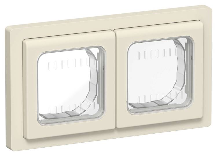 Рамка 2-постовая IEK Flite FI-M20-32-55-K86 сливочный