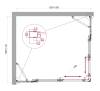 Душевой уголок BelBagno LUCE-AH-22-125/110-C-Cr профиль хром, стекло прозрачное, 125x110x195 фото 2