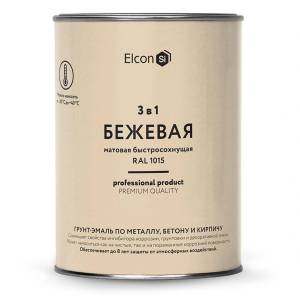 Грунт-эмаль по ржавчине 3 в 1 Elcon матовая бежевая 0.8 кг