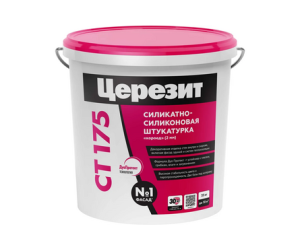 Штукатурка силикат-силиконовая Ceresit CT 175 короед 2 мм 5 кг