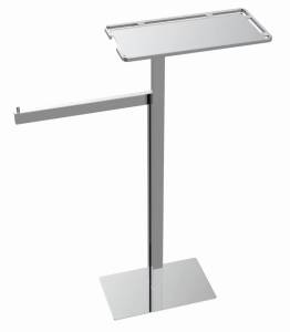 Стойка Boheme 10952-CR с полкой и полотенцедержателем, Chrome